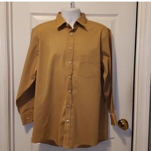 Men's Mustard Button-Up Shirt
